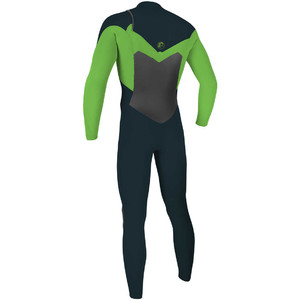 O'Neill Youth O'riginal 4/3mm Chest Zip Wetsuit SLATE / DAYGLO 5018